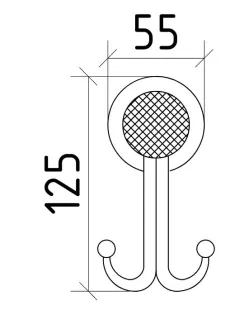 Крючок двойной Boheme Royal Cristal 10926-G-B золото/чёрный
